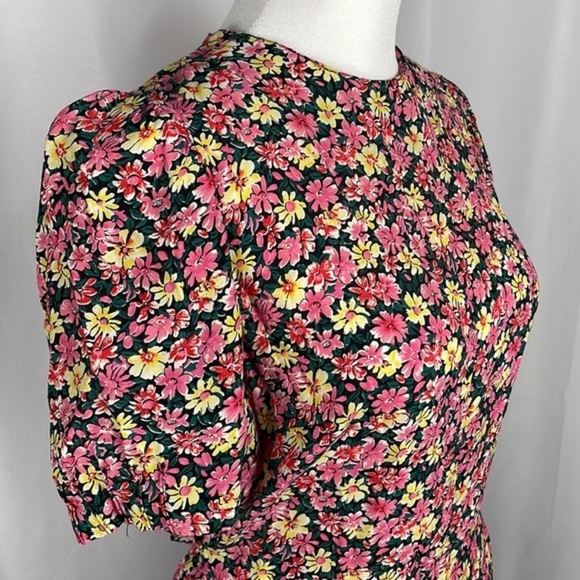 Vintage ILGWU Floral Karin Stevens by Steven Stoller Midi Dress Cottage Core sz8 - Picture 8 of 14